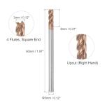 5pcs 3mm Square Nose End Mills for CNC