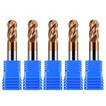 5PCS 1/8" Carbide Ball Nose End Mill Bits