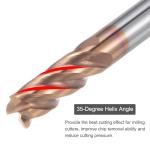 5pcs 3mm Square Nose End Mills for CNC