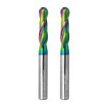 Extra Long Ball Nose Carbide End Mill - 2 Pack