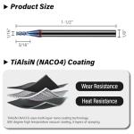 Alyicia 3PC Tungsten Carbide End Mill Set