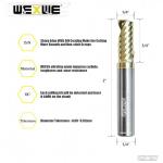 WEXWE Solid Carbide CNC Spiral End Mill 1/4