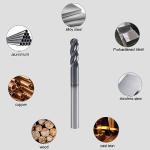 XYunEnZ 4-Flute Carbide Ball Nose End Mill