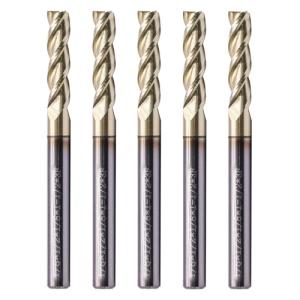 5 Pcs 1/8" Solid Carbide Square End Mill
