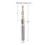 SpeTool Tapered Ball Nose End Mill - 1/4" Shank