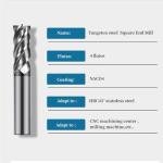 Hunricho 1/2'' Carbide Square End Mill Set