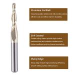 SpeTool Tapered Ball Nose End Mill - 1/4" Shank