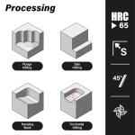 Alyicia 3PC Tungsten Carbide End Mill Set