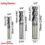 5-Piece Carbide Square End Mill Set