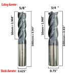 5-Piece Carbide Square End Mill Set