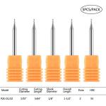 SpeTool 5-Pack Double Flute Carbide End Mills