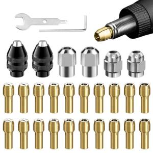 28pcs Drill Chuck Collet Set for Dremel