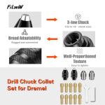 Drill Chuck Collet Set for Dremel, 16PCS