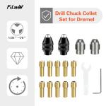 Drill Chuck Collet Set for Dremel, 16PCS