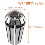 Qjaiune 2 Pack Precision ER11 1/4 Inch Collets