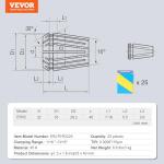 VEVOR 25-Piece ER32 Spring Collet Set
