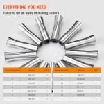 VEVOR 13-Piece R8 Collet Set for Milling Machines