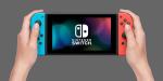 Nintendo Switch with Bright Blue and Red Joy-Con