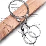2-Pack Survival Wire Saw for Emergency & Outdoor Use