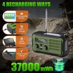 Hand Crank Solar Emergency Radio with Accessories