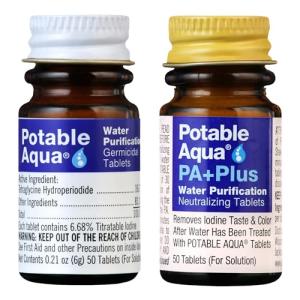 Potable Aqua Water Purification Tablets - 100 Count