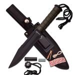 Survivor Fixed Blade Knife with Survival Kit