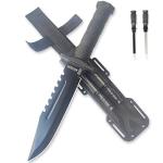 Tactical Bowie Knife with Sheath and Accessories