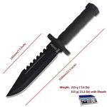 Tactical Bowie Knife with Sheath and Accessories