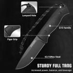 Foyeni Survival Knife with Fire Starter & Sheath