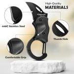 Valentines Keychain Carabiner Pocket Knife for Men