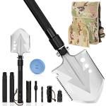 Folding Multi-Tool Survival Shovel with Flashlight