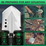 Folding Multi-Tool Survival Shovel with Flashlight