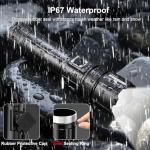 10000 Lumen Rechargeable LED Flashlight - 12H Bright