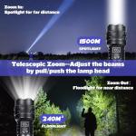 Rechargeable Super Bright High Lumens Flashlight