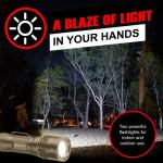 GearLight TAC LED Flashlight Pack - 2 Bright Tactical Lights