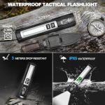 Bright Rechargeable Magnetic Flashlight with 8 Modes