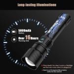 High Lumens Rechargeable Tactical Flashlight for Outdoors