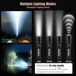 High Lumens Rechargeable Tactical Flashlight for Outdoors