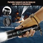 High Lumens Rechargeable Tactical Flashlight for Outdoors