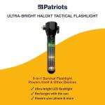4Patriots HaloXT Rechargeable Flashlight with Survival Tools
