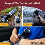 4Patriots HaloXT Rechargeable Flashlight with Survival Tools