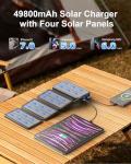 Hicyzoe Solar Power Bank with Built-in Cables