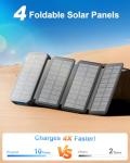 Hicyzoe Solar Power Bank with Built-in Cables