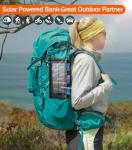 Power Bank with Crank, Solar, Flashlights & Cables