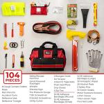 Thrive 104-Piece Car Emergency Kit in Red Bag