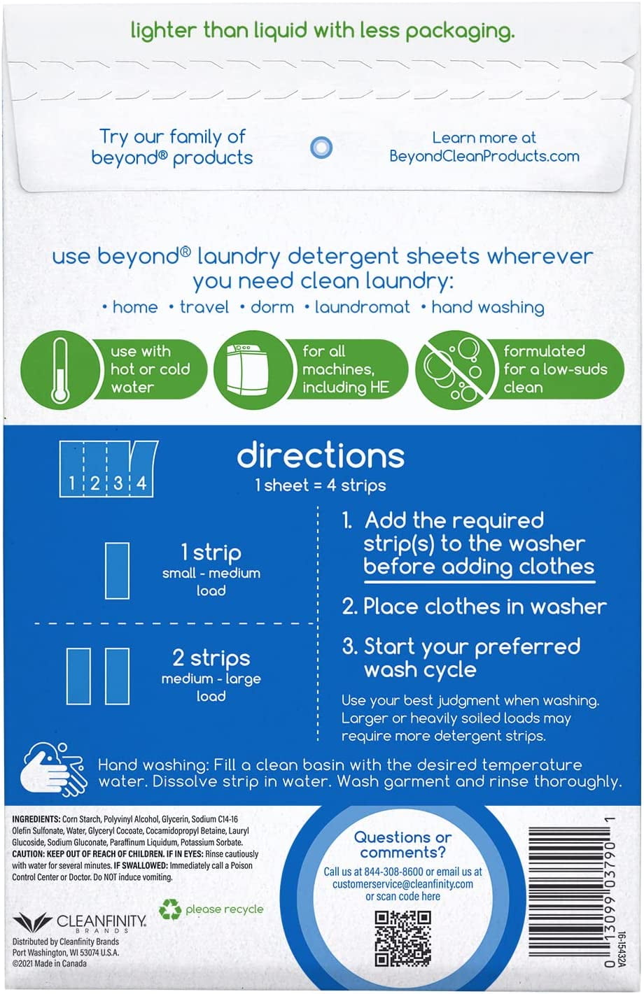 Eco-Friendly Beyond Laundry Sheets (32 Loads)