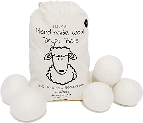 Wool Dryer Balls Organic XL 6-Pack by Ecoigy