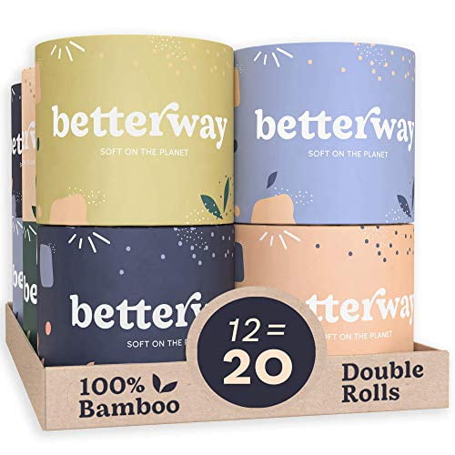 Eco-Friendly Bamboo Toilet Paper - 12 Rolls