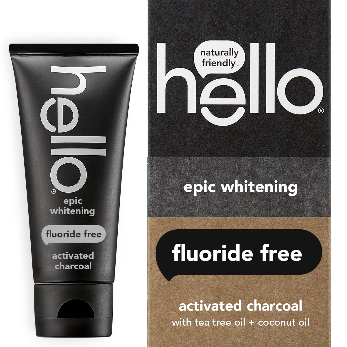 Eco-friendly whitening toothpaste with charcoal & coconut