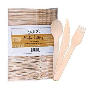 Eco-Friendly Biodegradable Wooden Utensils (Pack of 220)